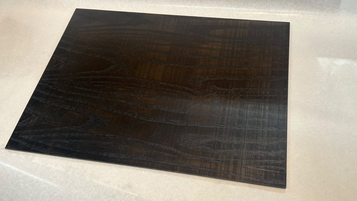 木製長手敷膳墨黒漆尺４寸