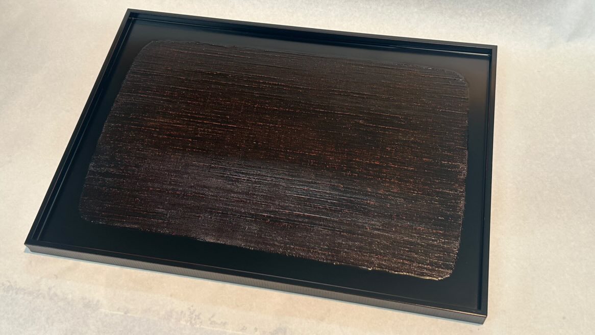 木製尺３長手布貼木地呂盆(敷膳)