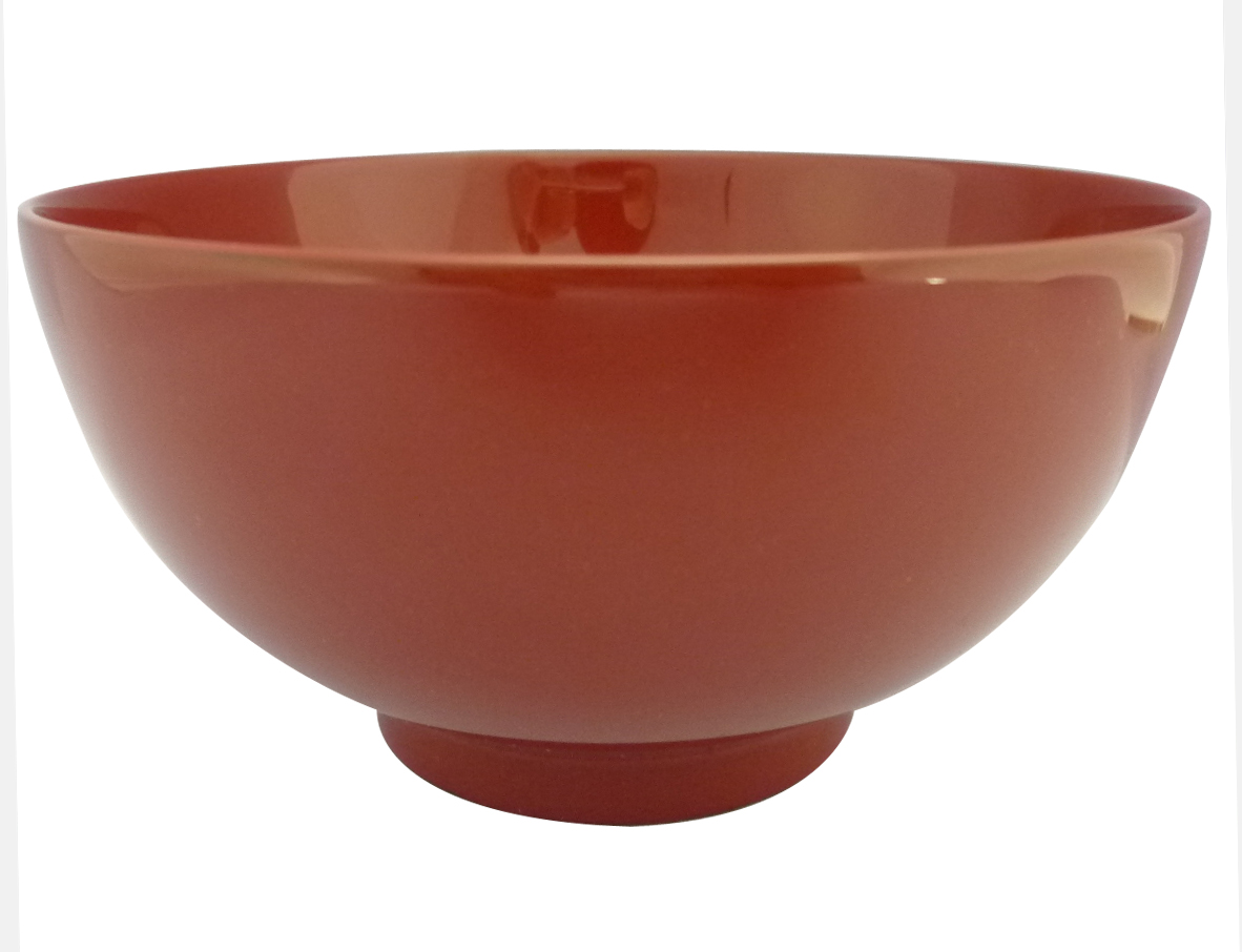 木製夢うるし朱福汁椀