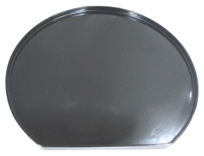 木製尺３総黒半月盆総布漆塗