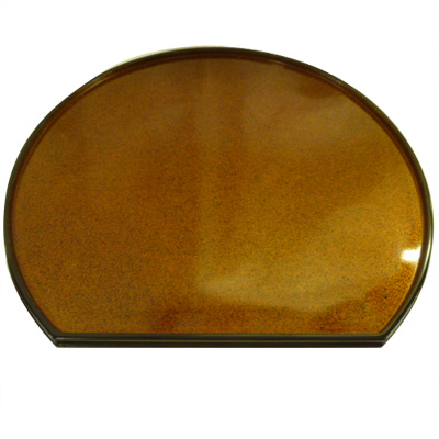 木製尺３半月盆本梨地漆塗