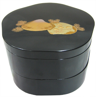 ＊貝合せ福梅２段重/重箱