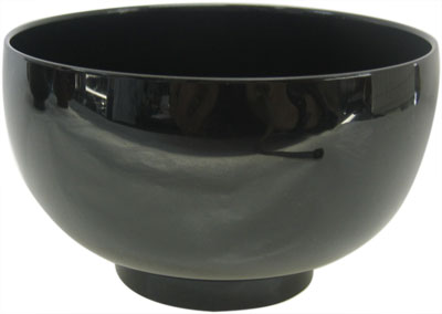 3.6寸布袋汁椀黒 夢うるし塗(食洗機対応) /お椀/漆塗/木質