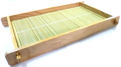 木製杉へぎそば中竹ス付2人用 国産品