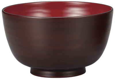 木製弥生蕎麦椀溜内朱漆塗 化粧箱入/お椀/漆塗